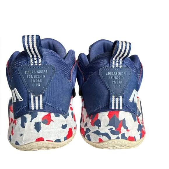 Adidas D.O.N. Issue 3 GCA Basketball Shoes, Size 9.5, USA Navy/White/Red - Picture 2 of 9